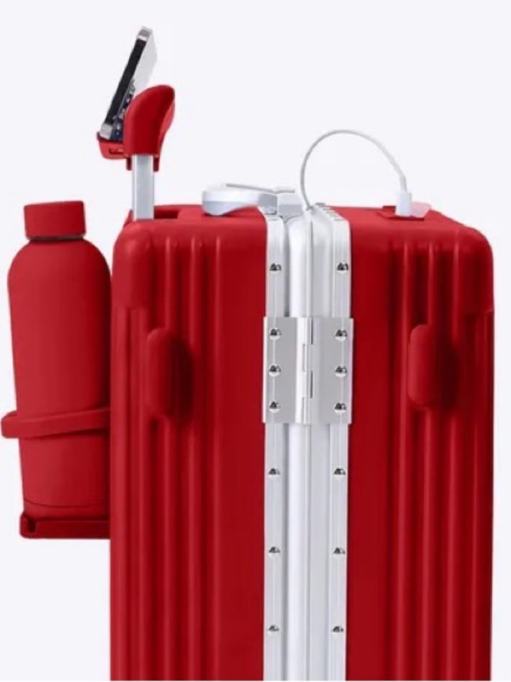 BNIB Red Front-Access Tech-Friendly Carry-On + Check-In Luggage - Picture 4 of 9